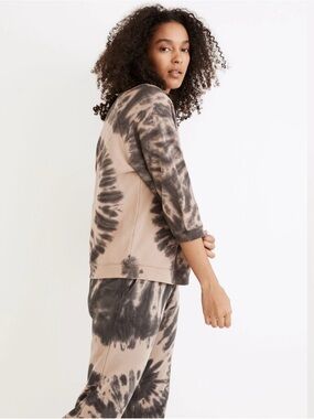 Madewell (Re)sourced Cotton Cloudberry Sweatshirt in Swirl Tie-Dye size M